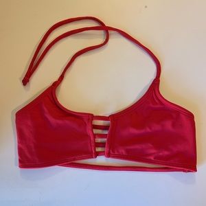 Midori red bikini top size small